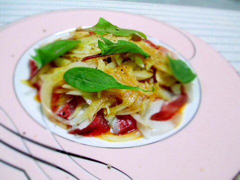 味ポンで簡単に☆魚のポンカルパッチョ